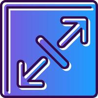Expand Gradient Filled Icon vector