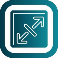 Expand Glyph Gradient Round Corner Icon vector