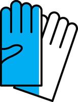 Hand Gloves Filled Half Cut Icon vector