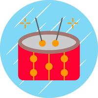 Drums Flat Blue Circle Icon vector