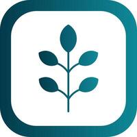 Leaf Glyph Gradient Round Corner Icon vector