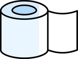 Tissue Roll Filled Half Cut Icon vector