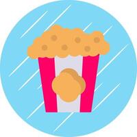 Popcorn Flat Blue Circle Icon vector