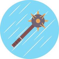 Mace Flat Blue Circle Icon vector