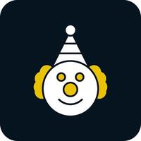 Clown Glyph Two Color Icon vector