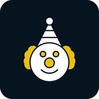 Clown Glyph Two Color Icon vector