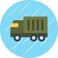 Truck Flat Blue Circle Icon vector