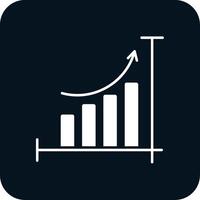 Bar Chart Glyph Two Color Icon vector