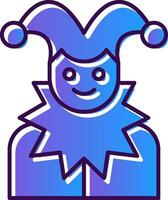 Jester Gradient Filled Icon vector