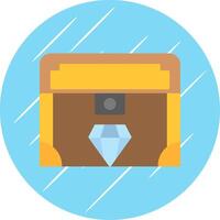 Valuable Flat Blue Circle Icon vector
