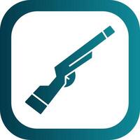 Shotgun Glyph Gradient Round Corner Icon vector