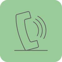 Phone Call Filled Yellow Icon vector