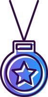 Medal Gradient Filled Icon vector