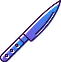 Knife Gradient Filled Icon vector