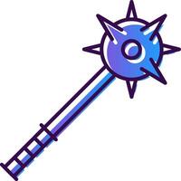 Mace Gradient Filled Icon vector