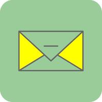 Email Filled Yellow Icon vector