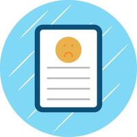 Complaint Flat Blue Circle Icon vector