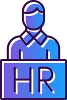 Human Resources Gradient Filled Icon vector