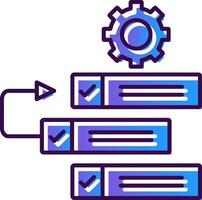 Backlog Gradient Filled Icon vector
