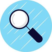 Search Flat Blue Circle Icon vector