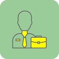 Manager Filled Yellow Icon vector