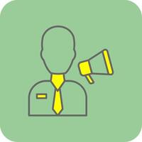 Management Filled Yellow Icon vector