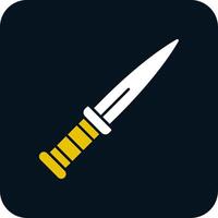 Dagger Glyph Two Color Icon vector