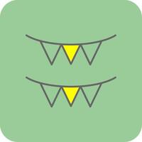 Garland Filled Yellow Icon vector