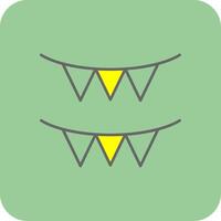 Garland Filled Yellow Icon vector