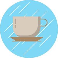 Coffee Cup Flat Blue Circle Icon vector