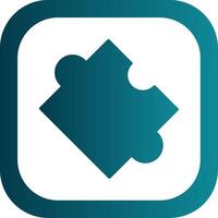 Puzzle Glyph Gradient Round Corner Icon vector