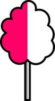 Cotton Candy Filled Half Cut Icon vector