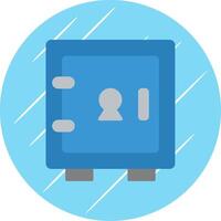 Locker Flat Blue Circle Icon vector