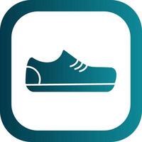 Gym Shoes Glyph Gradient Round Corner Icon vector