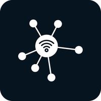 Network Glyph Two Color Icon vector