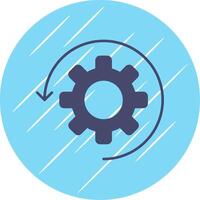 Automate Flat Blue Circle Icon vector