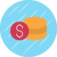Savings Flat Blue Circle Icon vector