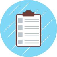 Tasks Flat Blue Circle Icon vector