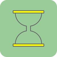 Hourglass Filled Yellow Icon vector