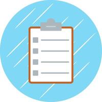 Clipboard Flat Blue Circle Icon vector