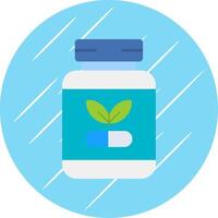 Supplements Flat Blue Circle Icon vector