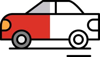 Race Car Filled Half Cut Icon vector