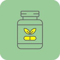Supplements Filled Yellow Icon vector