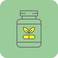 suplementos lleno amarillo icono vector