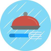 Meal Flat Blue Circle Icon vector