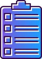 Tasks Gradient Filled Icon vector