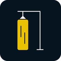 Punching Bag Glyph Two Color Icon vector