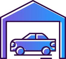 Garage Gradient Filled Icon vector