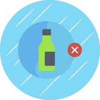 No Alcohol Flat Blue Circle Icon vector