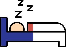 Sleep Filled Half Cut Icon vector